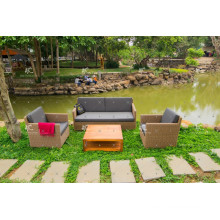 Simple Design Poly Rattan Patio Garden Sofa Set All Weather Wicker Furniture 001